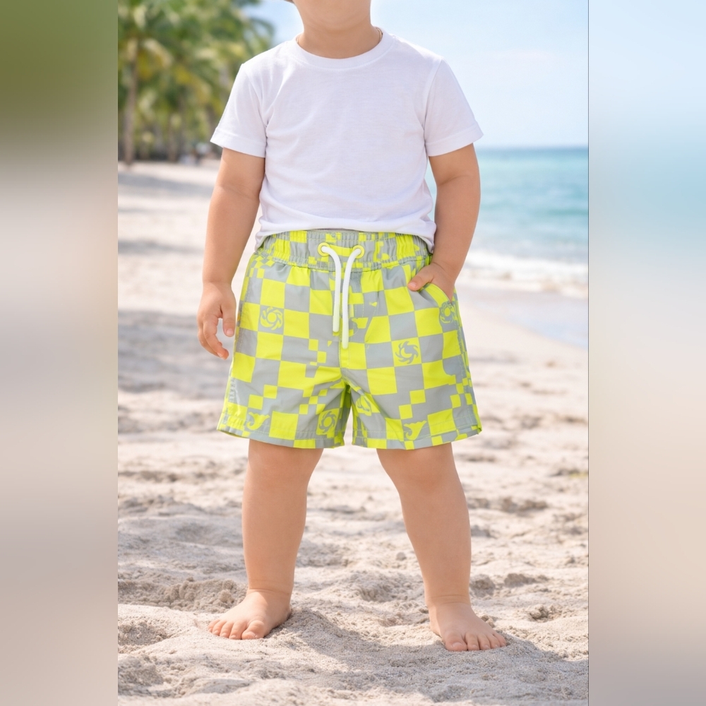 Cat & Jack Toddler Swim Trunks UPF 50+ Yellow Size 18M